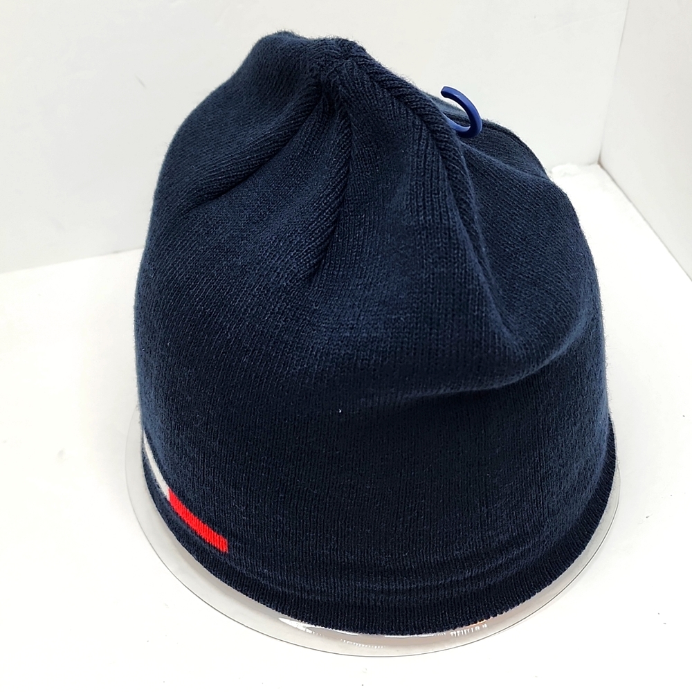 TOMMY HILFIGER HAT BEANIE , NAVY, UNISEX - Picture 2 of 9